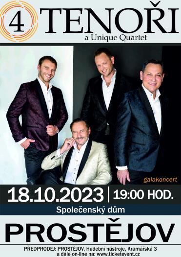 Koncert 4 TENOŘI - 18. 10. 2023 v 19.00