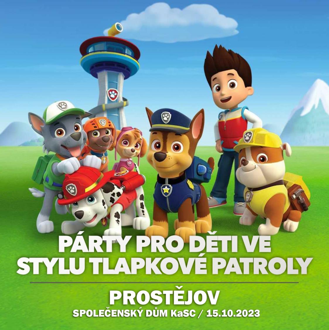 PÁRTY PRO DĚTI (ve stylu tlapkové patroly) - 15. 10. 2023 od 15.30